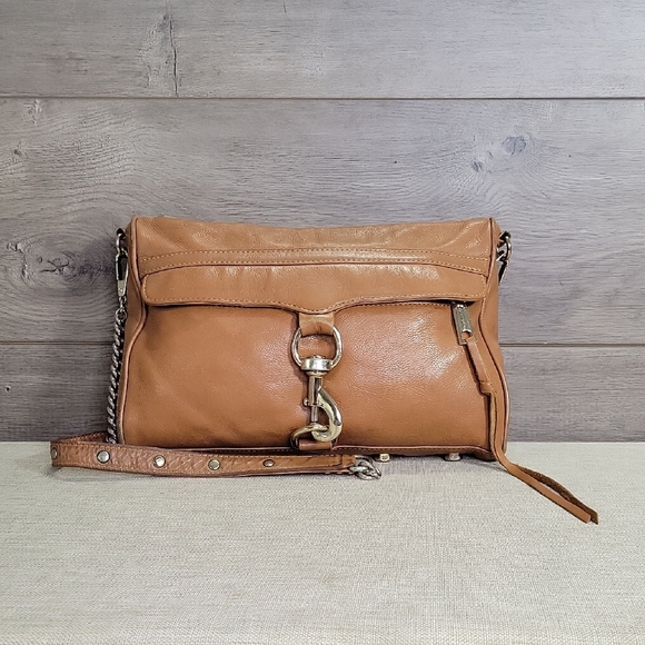Rebecca Minkoff Brown Leather Crossbody Shoulder Bag - Picture 1 of 16